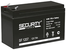 Батарея 12V/ 7,0Ah SECURITY FORCE SF 1207 клеммы F1 срок службы 3-5 лет