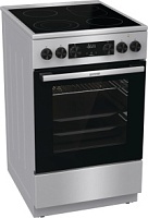 Плита электрическая Gorenje GECS5C70XA (Advanced / Нерж. сталь / духовка - 70 л / 4 конфорки (1700/1200/1200/2000Вт) / AquaClean / Мощность - 9,4 кВт)