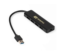 Концентратор ExeGate DUB-4P/1  USB 3.0 hub, 4 в 1 черный