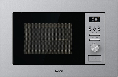 Микроволновая печь встраиваемая Gorenje BM201AG1X (Advanced / Нерж. сталь / 20 литров / ширина - 59,5 см / 800 Вт / Гриль 1000 Вт / AquaClean)