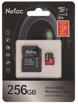 Память micro Secure Digital Card 128Gb class10 V30 UHS I U3 Netac / c адаптером SD /NT02P500PRO-128G-R/-999